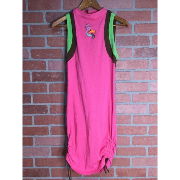 MSKN Miskeen Originals Wearable Art Women Sheath Dress Low Back Pink - Picture 1 of 10